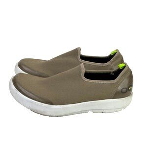 Oofos OOmg eeZee Shoes Womens 9.5 Low Slip On Green Canvas Recovery Athletic